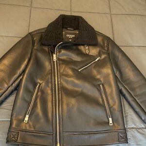Guess leather jacket with soft, comfortable interior.